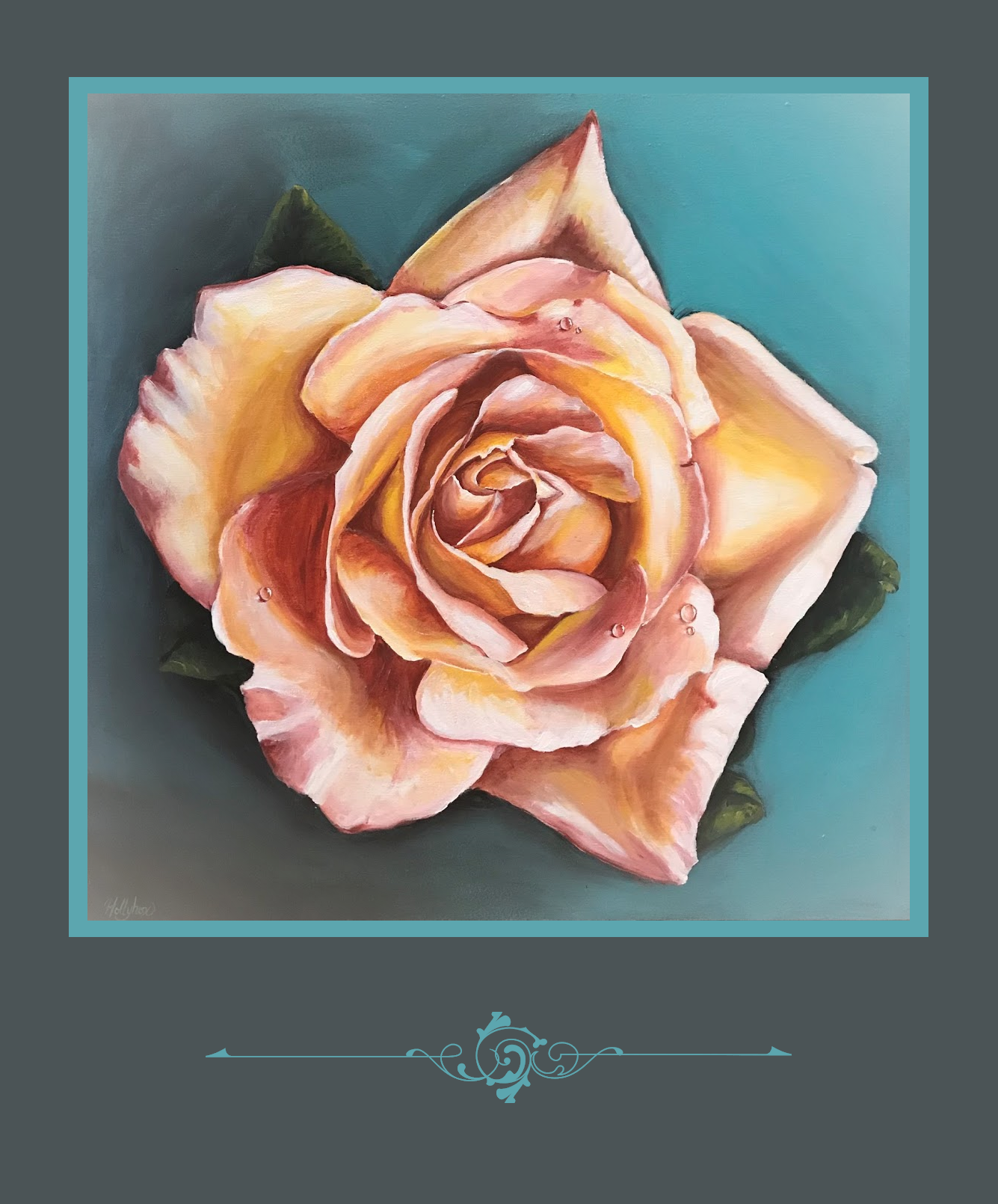 "Blushing Rose" Greeting Card-Single